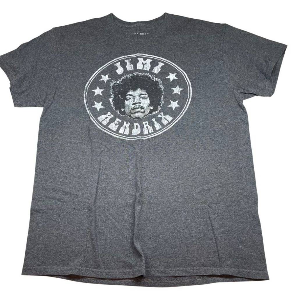 JIMI HENDRIX Karl Ferris Collection Short Sleeve Tee Shirt Gray Size Medium